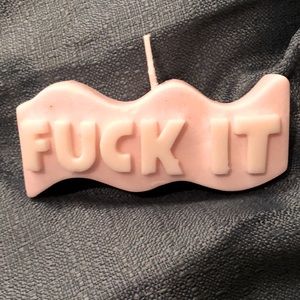 Handmade fuck it candles